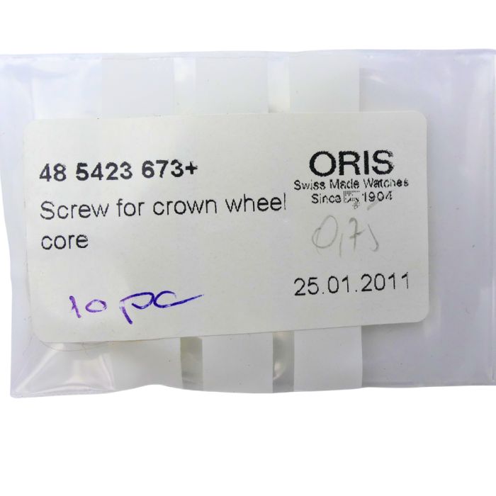 Oris 673 - 5423 Vis de noyau de roue de couronne (à l'unité) - Crown wheel core screw (per unit)