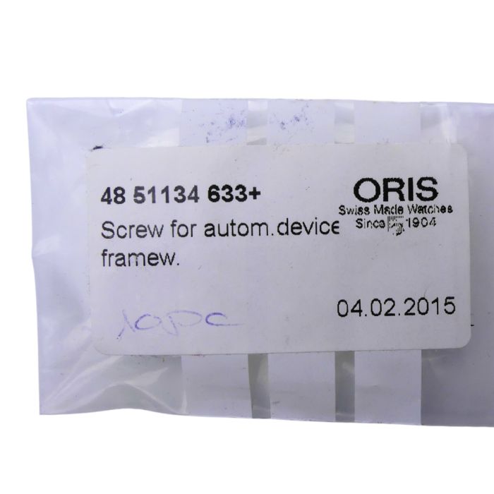 Oris 633 - 51134 Vis de batî du dispositif automatique (à l'unité) - Framework for automatic device screw (per unit)