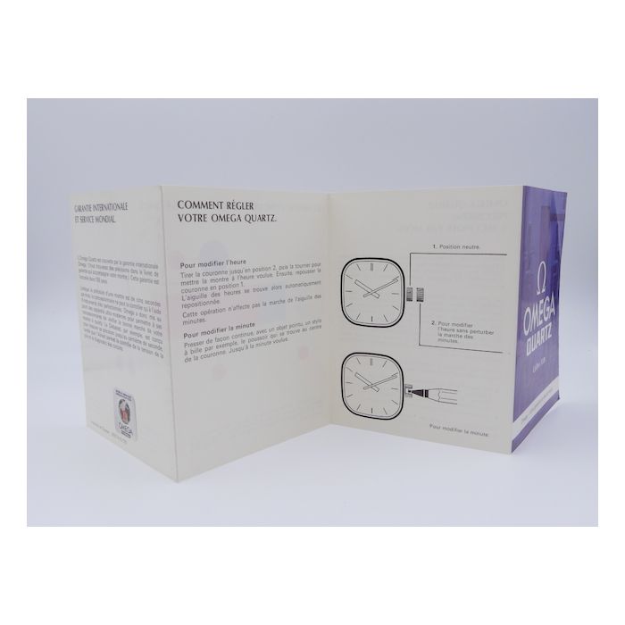 Omega Quartz 1330 Livret - Booklet 