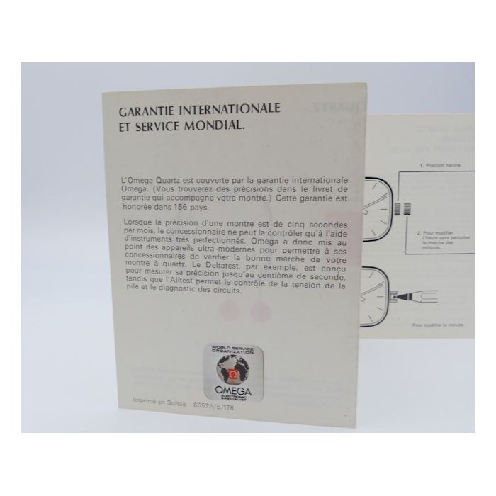 Omega Quartz 1330 Livret - Booklet 