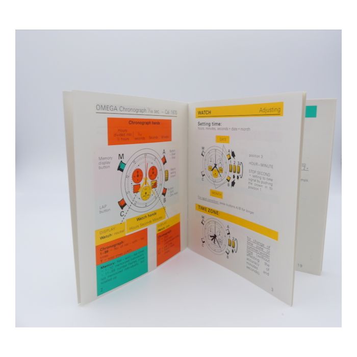 Omega Chronographe Seamaster 1/100 Livret - Booklet - Cal 1670
