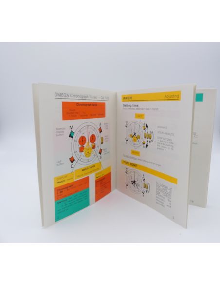 Omega Chronographe Seamaster 1/100 Livret - Booklet - Cal 1670