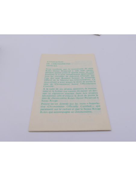 copy ofRolex 79173 Attestation-Garantie