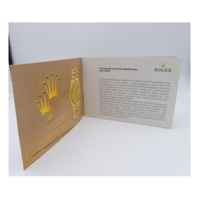 Rolex Day-Date Booklet - 1987