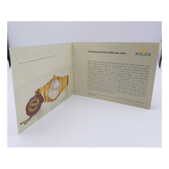 Rolex oyster Date Booklet - 1997
