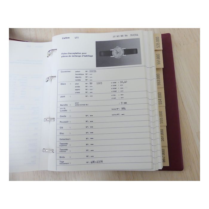 Omega Catalogues de pièces de rechange d'habillement - Vintage technical books