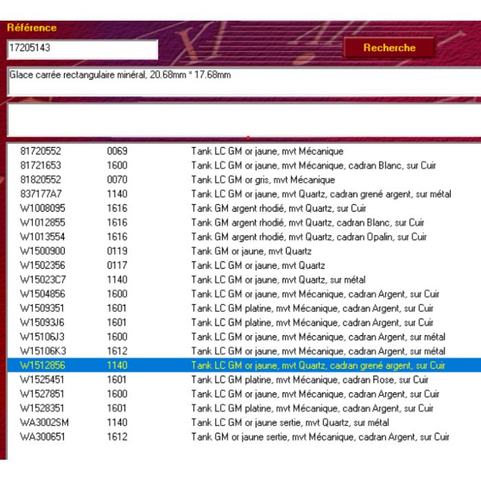 Cartier Tank GM Verre - Glass