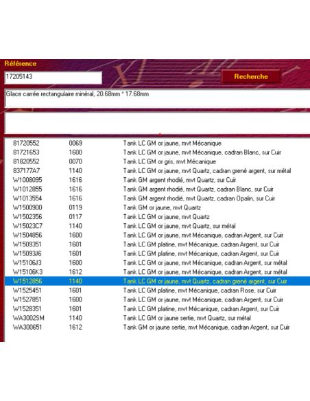 Cartier Tank GM Verre - Glass
