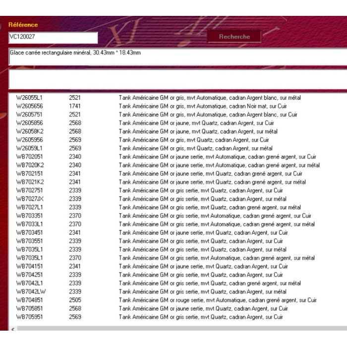 Cartier Tank US LM Verre - Glass - VC120027B