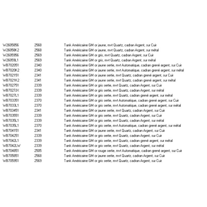 Cartier Tank US LM Verre - Glass - VC120027B