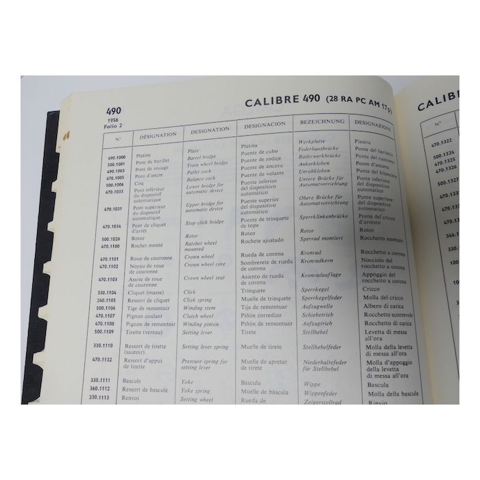 Omega GF 620-3 Catalogue des pièces - Spare parts Catalogue