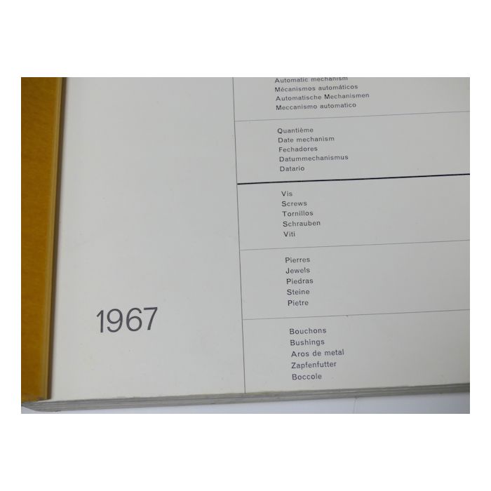 Omega Catalogue des pièces de rechange - Spare parts Catalogue - 1967