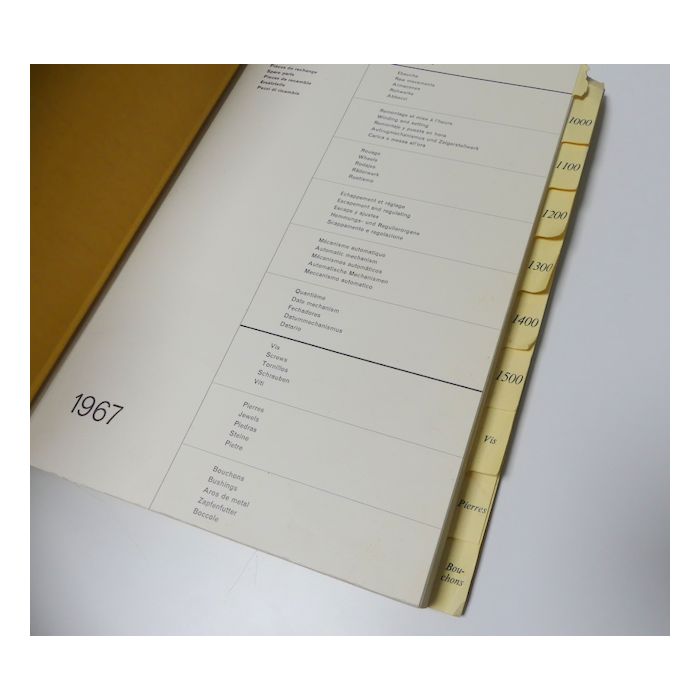 Omega Catalogue des pièces de rechange - Spare parts Catalogue - 1967