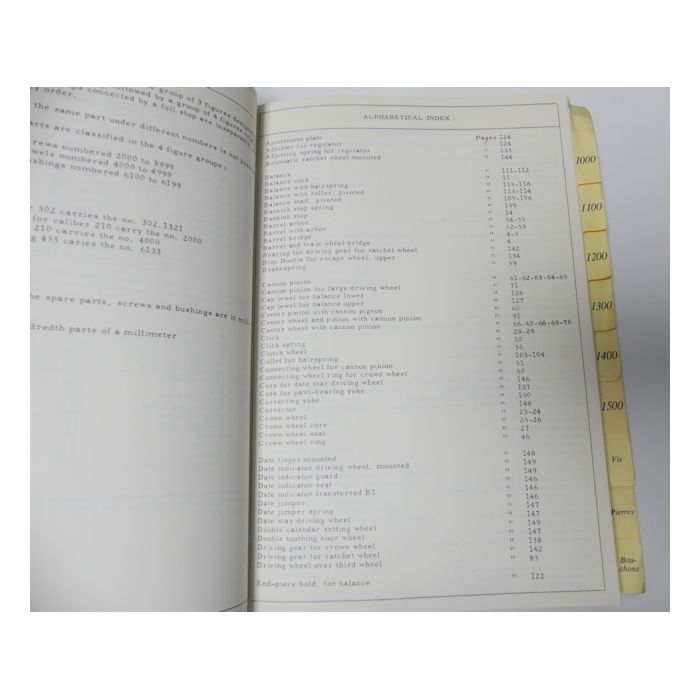 Omega Catalogue des pièces de rechange - Spare parts Catalogue - 1967