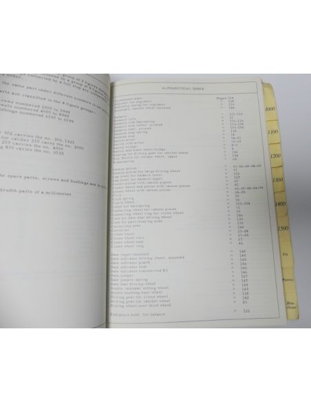 Omega Catalogue des pièces de rechange - Spare parts Catalogue - 1967