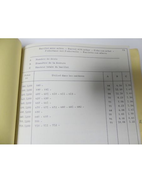 Omega Catalogue des pièces de rechange - Spare parts Catalogue - 1967