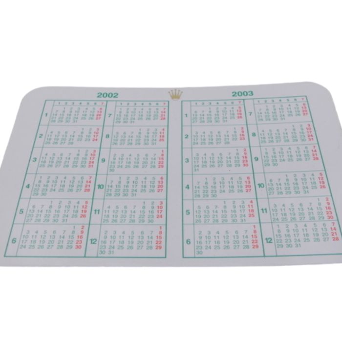 copy ofRolex world map calendar 1997/1998