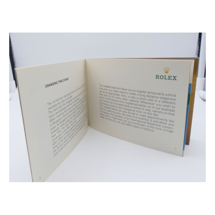 Rolex GMT-MASTER Booklet - 1987