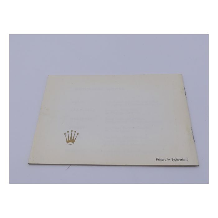 Rolex Booklet Your rolex Oyster - 1979