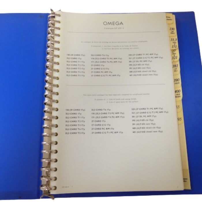 Omega GF 620-4 Catalogue des pièces - Spare parts Catalogue