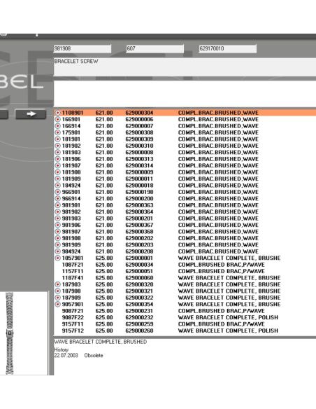 Ebel Wave Vis de bracelet - Screw for strap - 981908/607