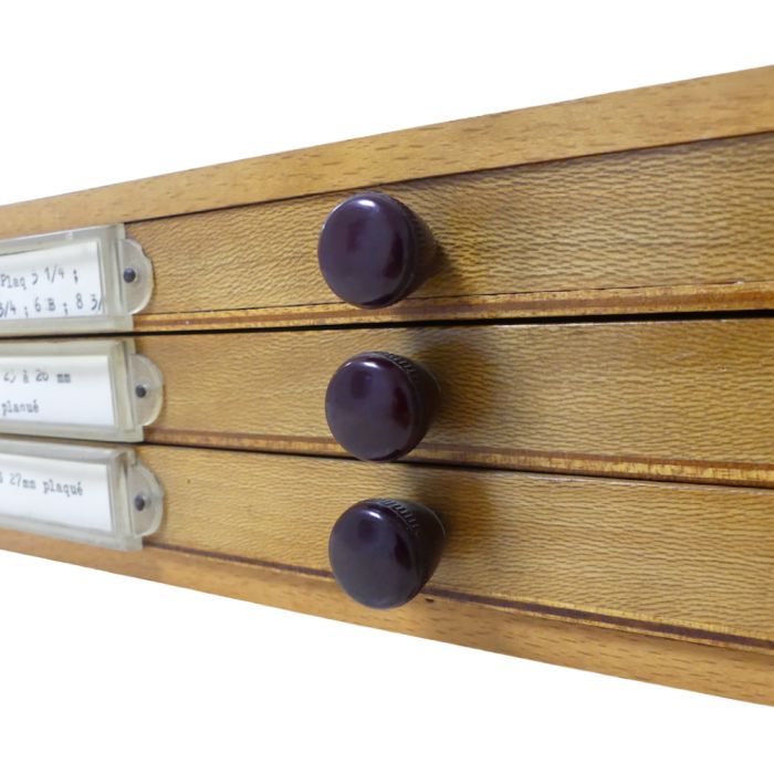 Bergeon / Robur Bloc en bois 3 tiroirs - Wood drawer