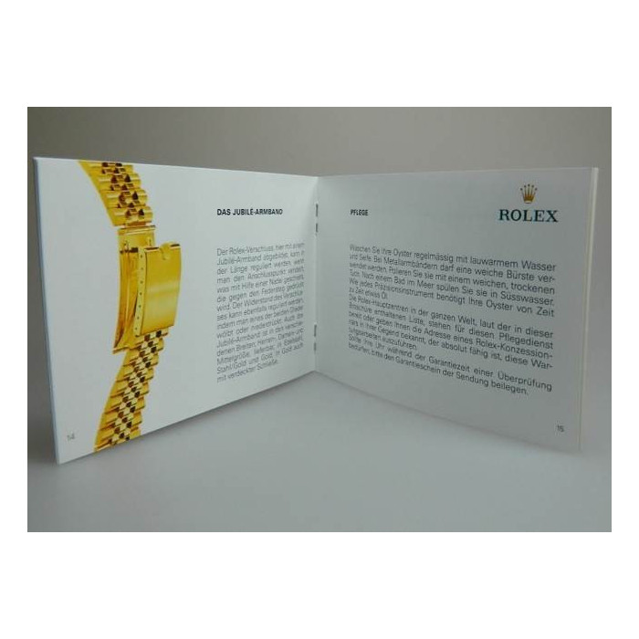 livret Rolex oyster - Allemand - 2002