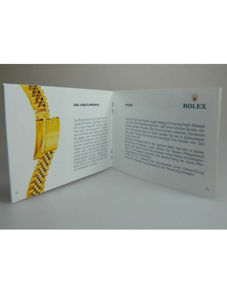 livret Rolex oyster - Allemand - 2002