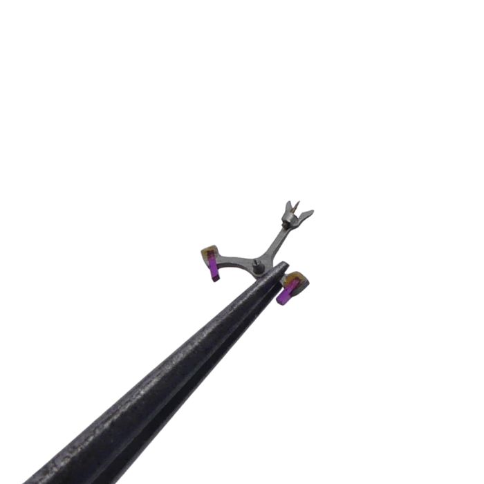 HP 104 - 710 Ancre montée (à l'unité) - Jewelled pallet fork and staff (per unit)