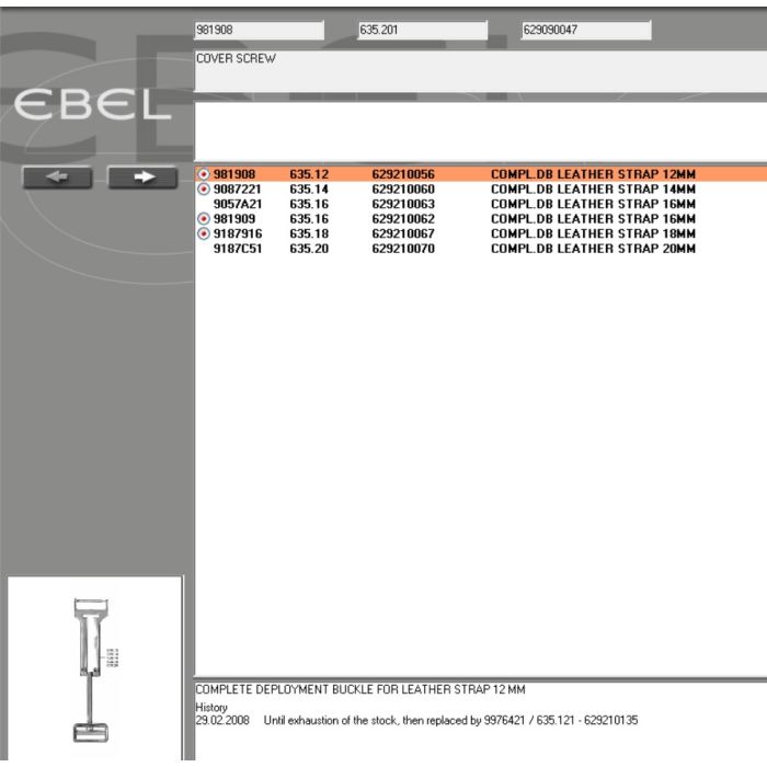 copy ofEbel boucle déployante 16mm - Steel déployant buckle