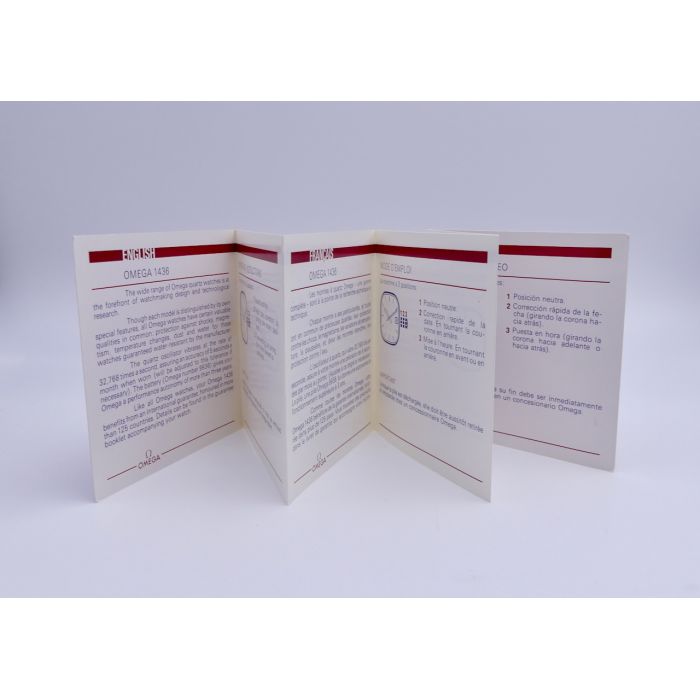 copy ofOmega Quartz Cal 1380 Livret - Booklet 