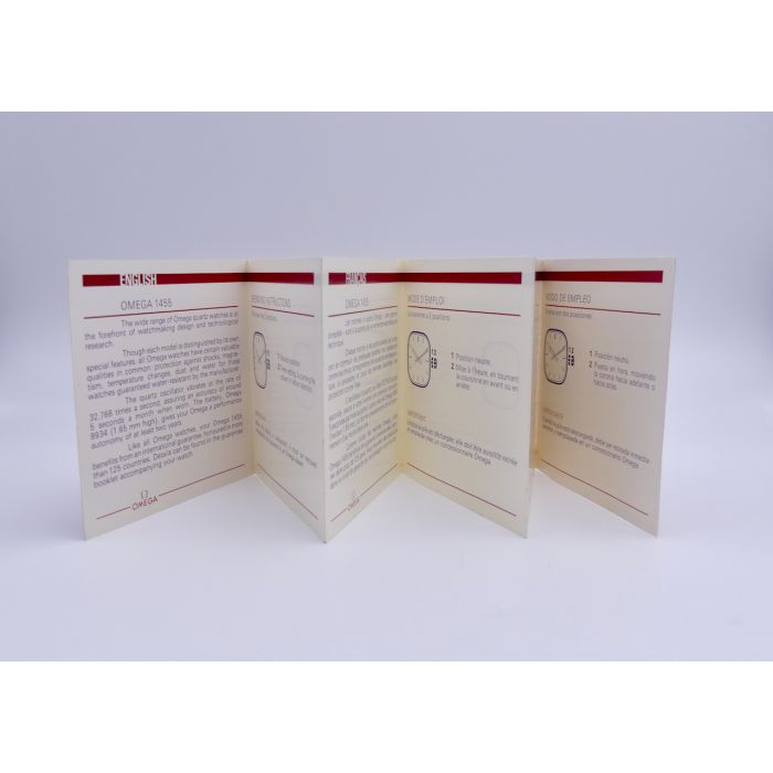 copy ofOmega Quartz Cal 1436 Livret - Booklet 