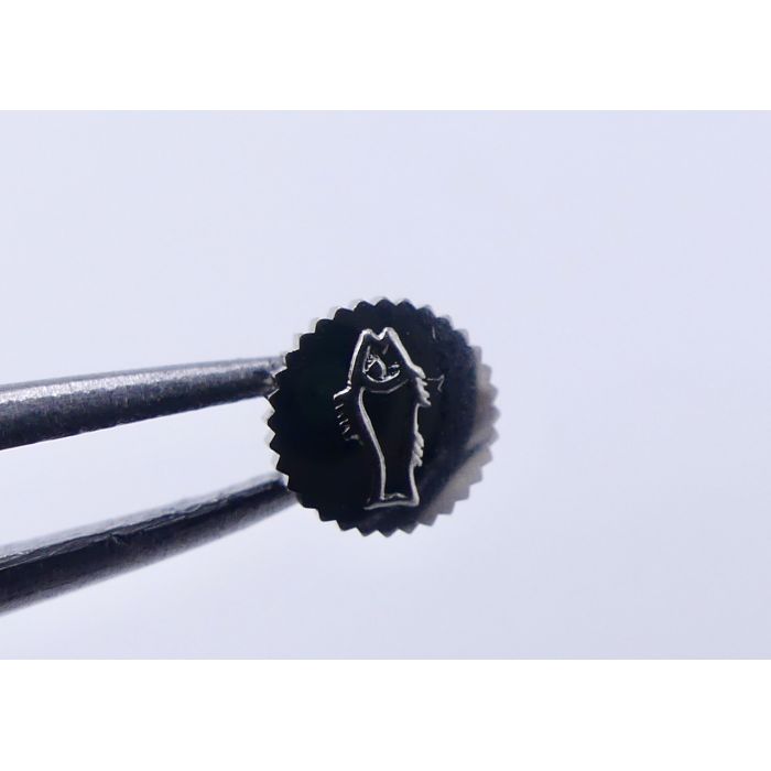 IWC vintage couronne acier - Crown - Fish logo
