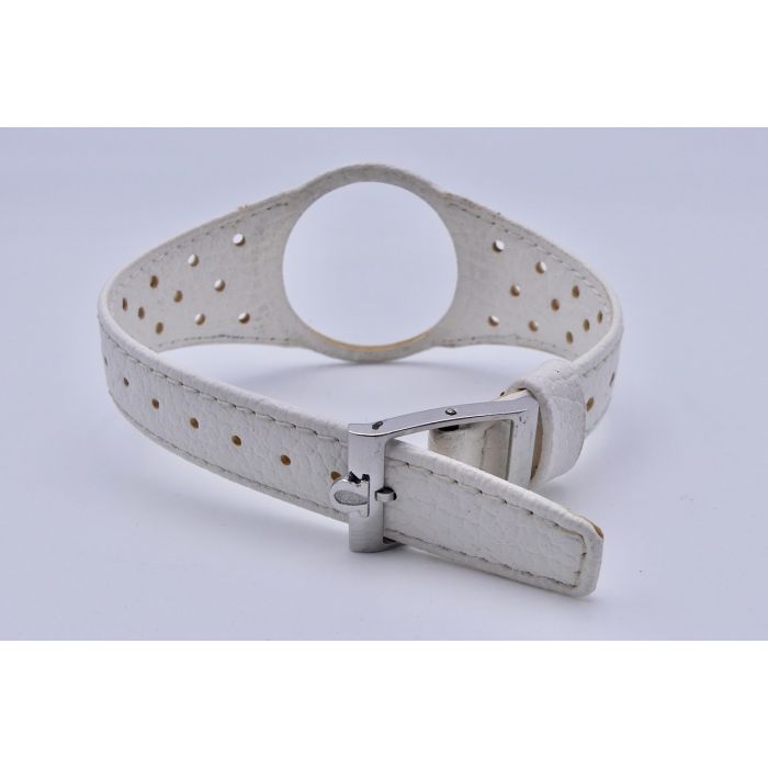 Omega Dynamic bracelet cuir - Leather strap - Blanc