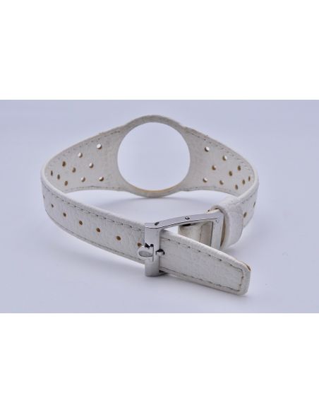 Omega Dynamic bracelet cuir - Leather strap - Blanc