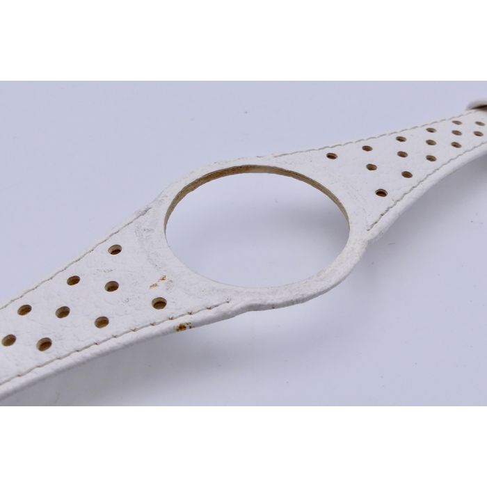 Omega Dynamic bracelet cuir - Leather strap - Blanc