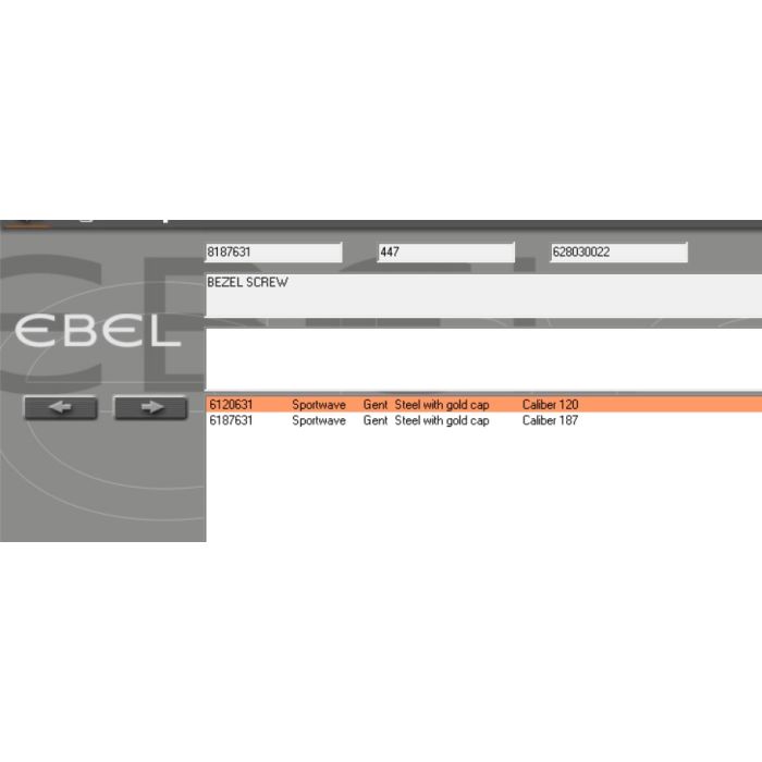 Ebel Sportwave Vis de lunette OR - Bezel screws - 6120631