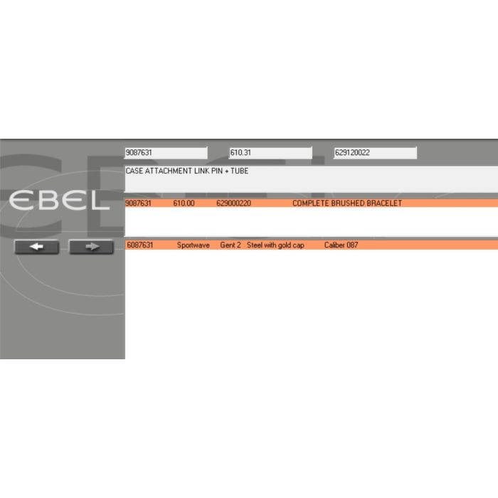 Ebel Sportwave tube de maillon - Link tube - 9087631
