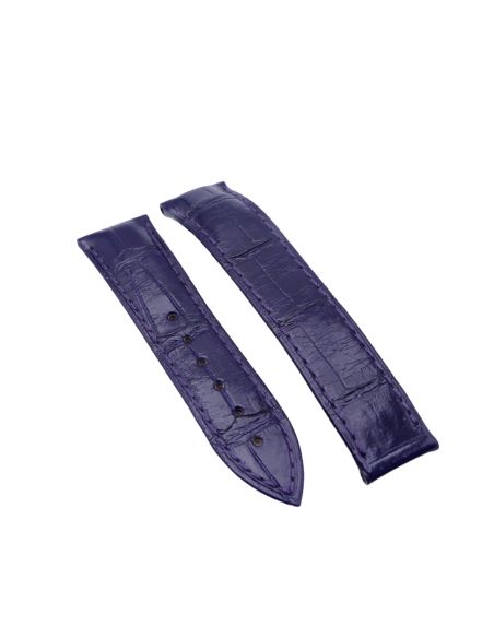 Omega bracelet Alligator violet - Speedmaster lady strap - 9800.03.48