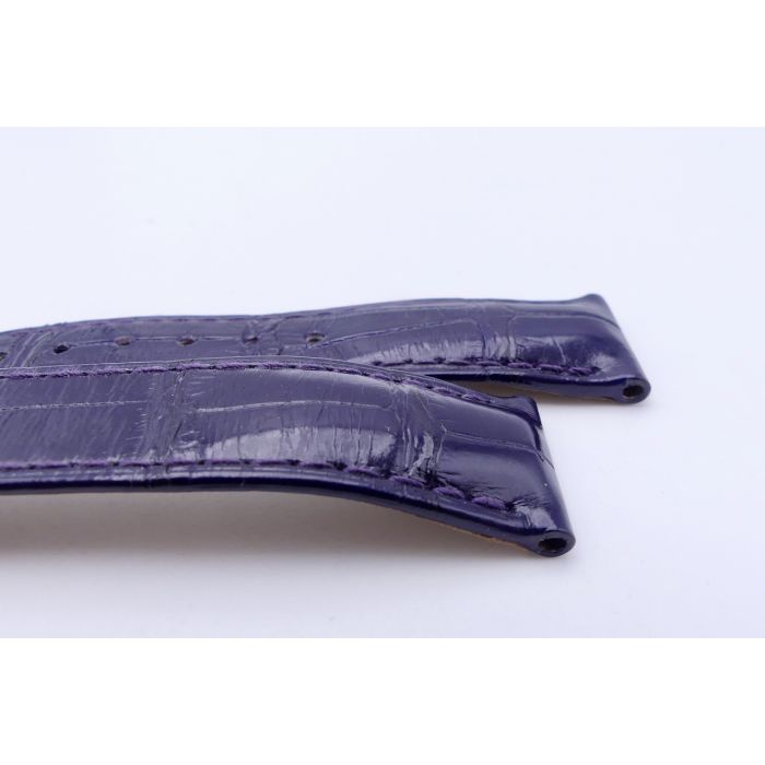 Omega bracelet Alligator violet - Speedmaster lady strap - 9800.03.48