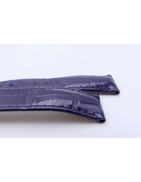 Omega bracelet Alligator violet - Speedmaster lady strap - 9800.03.48