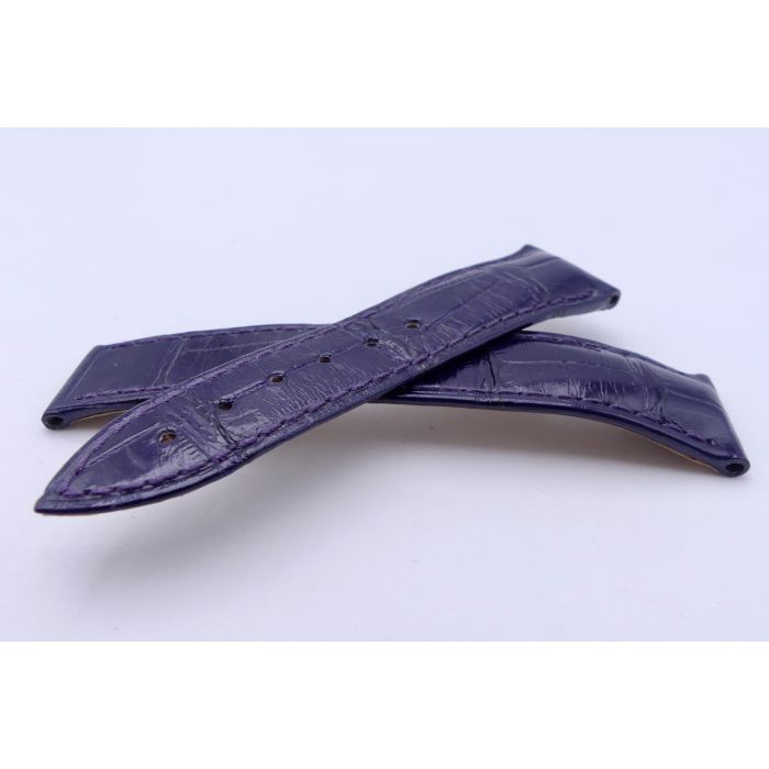 Omega bracelet Alligator violet - Speedmaster lady strap - 9800.03.48