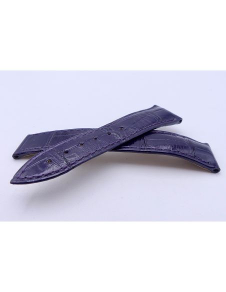 Omega bracelet Alligator violet - Speedmaster lady strap - 9800.03.48