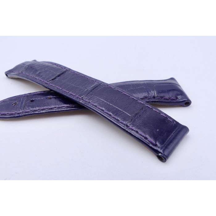 Omega bracelet Alligator violet - Speedmaster lady strap - 9800.03.48