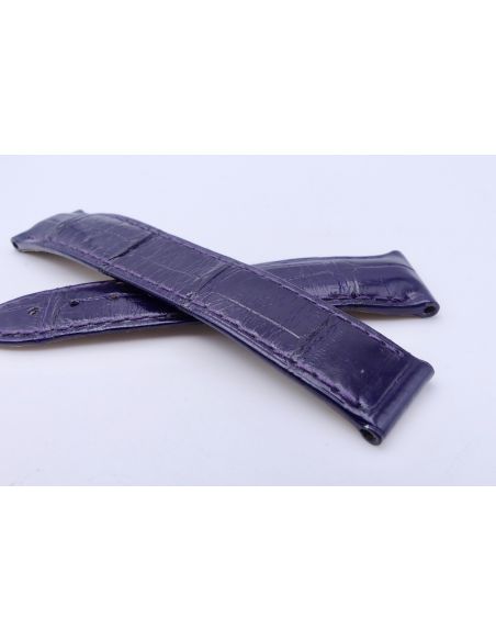 Omega bracelet Alligator violet - Speedmaster lady strap - 9800.03.48