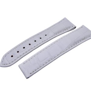 Omega bracelet Alligator blanc - Seamaster lady strap - 9800.03.17