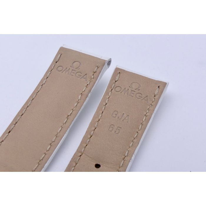 copy ofOmega bracelet Alligator blanc nacré - De Ville chronograph lady strap - 9800.02.02