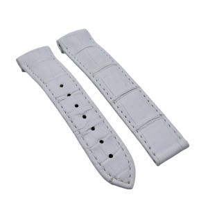 Omega Seamaster bracelet Alligator blanc - White strap - 9800.03.00