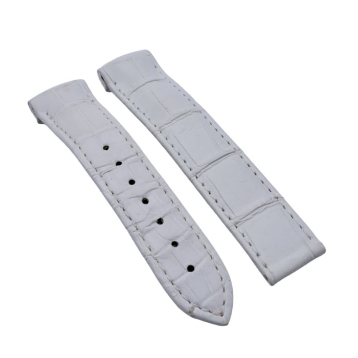 Omega Seamaster bracelet Alligator blanc - White strap - 9800.03.00