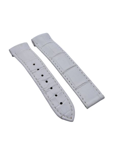 Omega Seamaster bracelet Alligator blanc - White strap - 9800.03.00